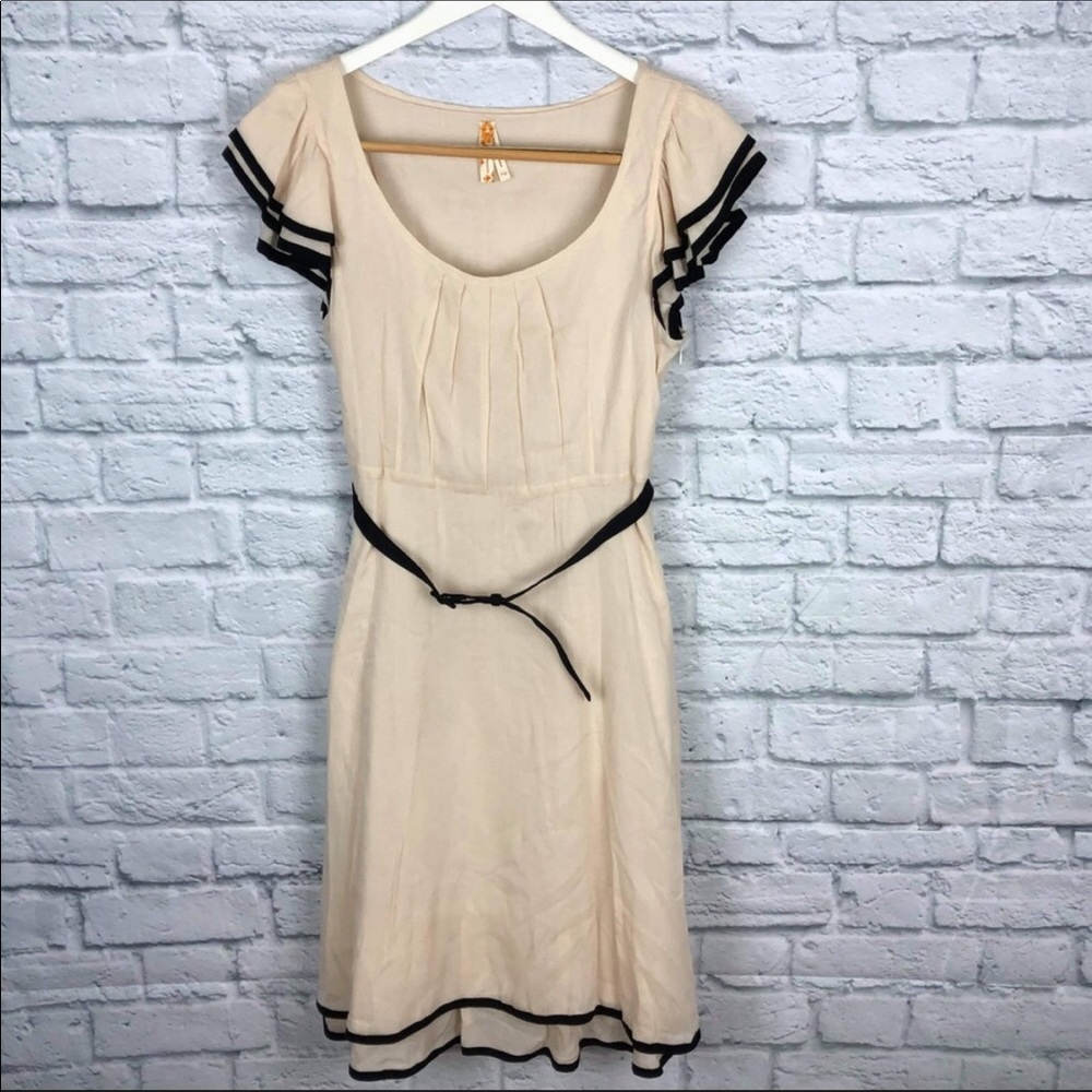 Maeve Cream Ruffled Dress